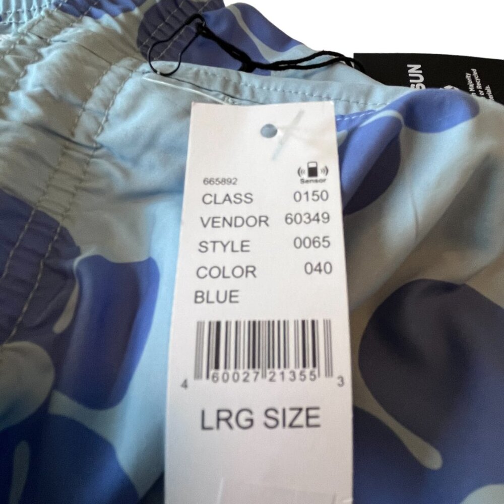 PACSUN swim trunks blue daisy print shorts Large - Picture 8 of 15